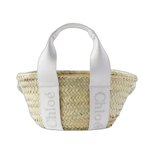 Small Chloé Sense Raffia Tote Bag