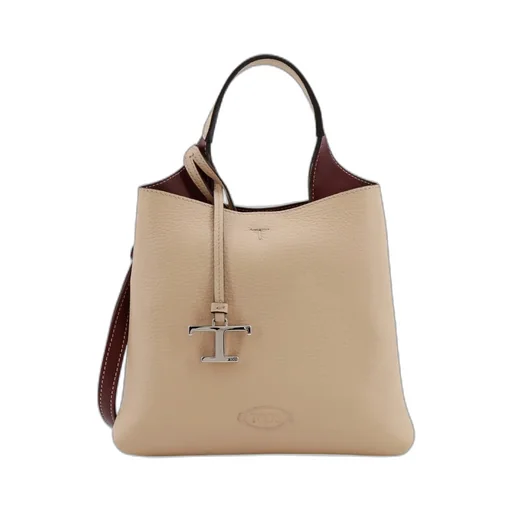 Tod's Timeless Logo Plaque Tote Bag