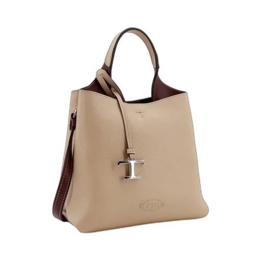 Tod's Timeless Logo Plaque Tote Bag