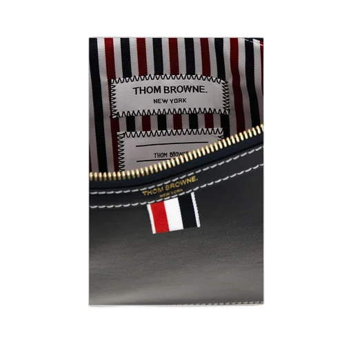 Thom Browne 4-Bar Tab Zipped Document Holder