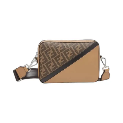 Fendi Monogram Panelled Messenger Bag