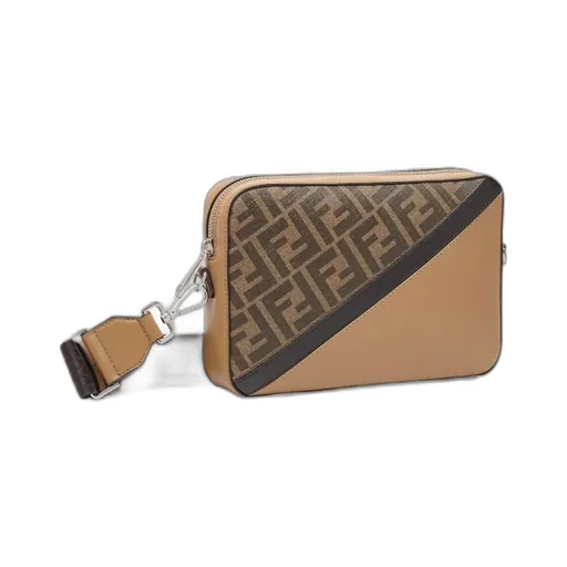 Fendi Monogram Panelled Messenger Bag