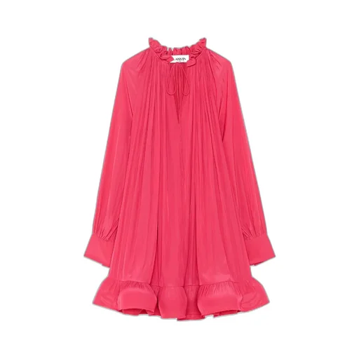 Ruffled Charmeuse Minidress