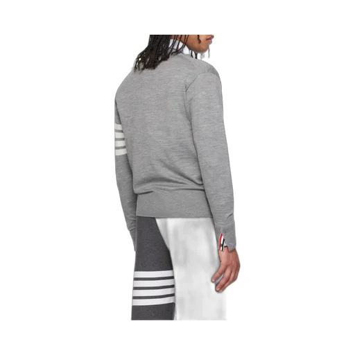 Thom Browne 4-Bar V-Neck Knit Cardigan
