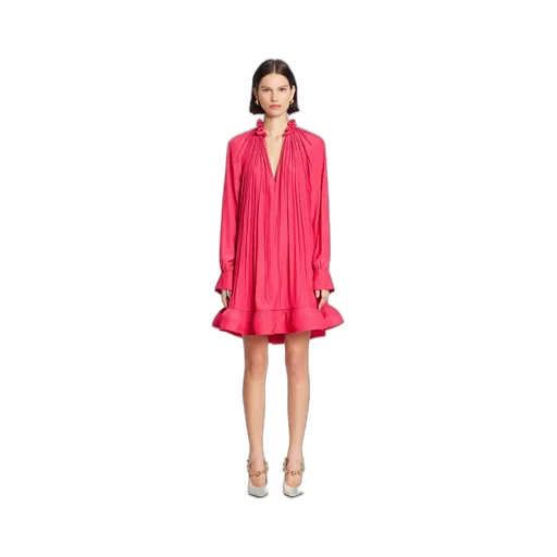 Ruffled Charmeuse Minidress
