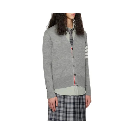 Thom Browne 4-Bar V-Neck Knit Cardigan