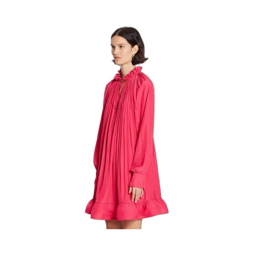Ruffled Charmeuse Minidress