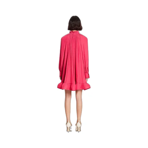 Ruffled Charmeuse Minidress