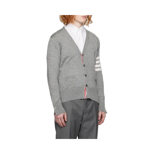 Thom Browne 4-Bar V-Neck Knit Cardigan