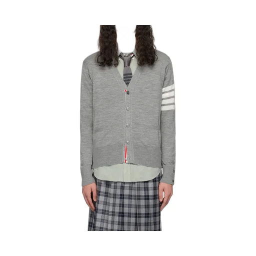 Thom Browne 4-Bar V-Neck Knit Cardigan