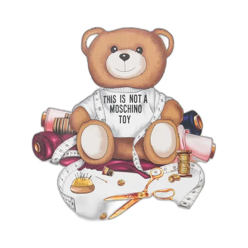 Sewing Teddy Bear-Print Hoodie