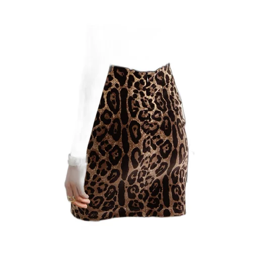 Dolce & Gabbana Leopard Jacquard Mini Skirt