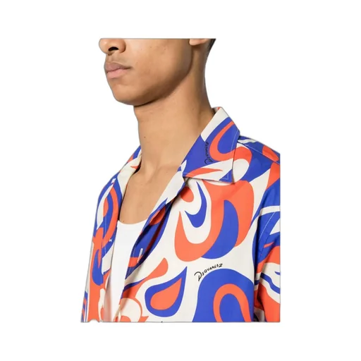 Dsquared2 Abstract Print Short-Sleeved Shirt