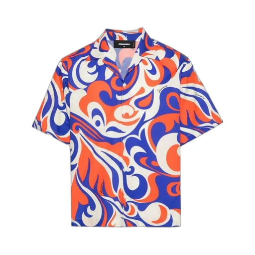 Dsquared2 Abstract Print Short-Sleeved Shirt