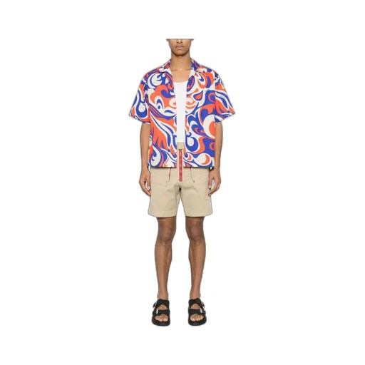 Dsquared2 Abstract Print Short-Sleeved Shirt