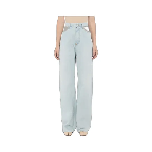 Maison Margiela High-Waist Cut-Out Detailed Jeans