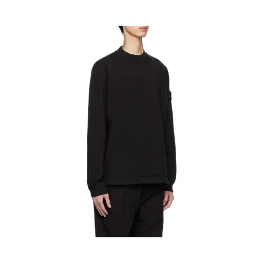 Compass-Patch Crew-Neck Jumper