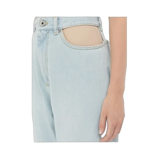 Maison Margiela High-Waist Cut-Out Detailed Jeans