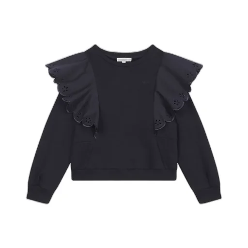 Chlo Kids Ruffled Crewneck Sweatshirt