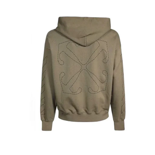 Off-White Logo Detailed Drawstring Hoodie