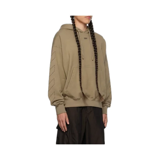 Off-White Logo Detailed Drawstring Hoodie