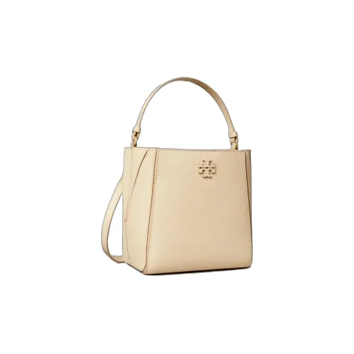 Tory Burch Small Mcgraw Logo Plaque Bucket Bag