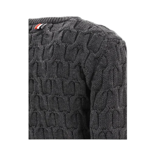 Thom Browne Criss Cross Cable Knitted Jumper