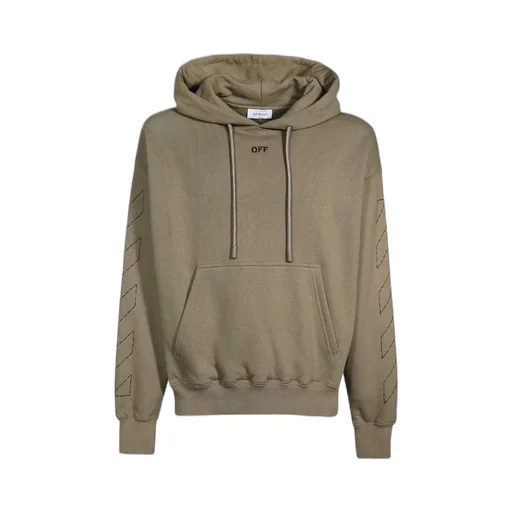 Off-White Logo Detailed Drawstring Hoodie