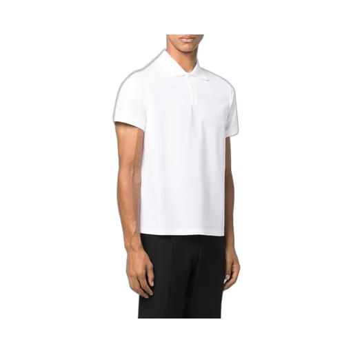 Saint Laurent Cassandre Logo Embroidered Polo Shirt