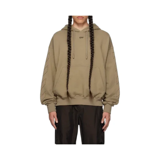 Off-White Logo Detailed Drawstring Hoodie