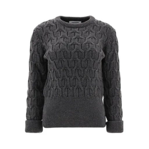 Thom Browne Criss Cross Cable Knitted Jumper