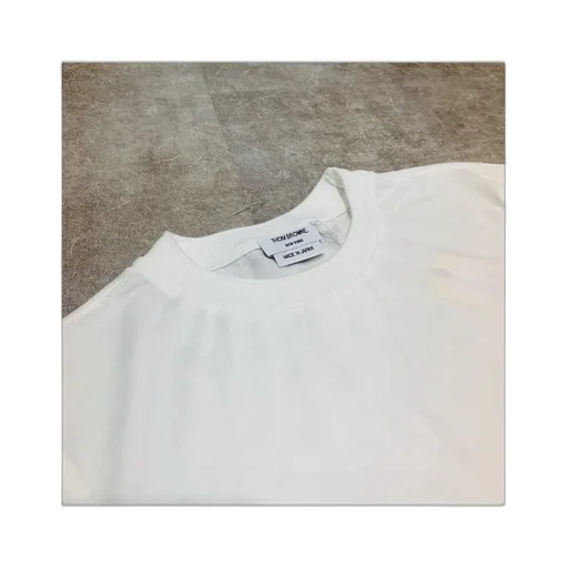 Thom Browne Logo Patch Crewneck T-Shirt