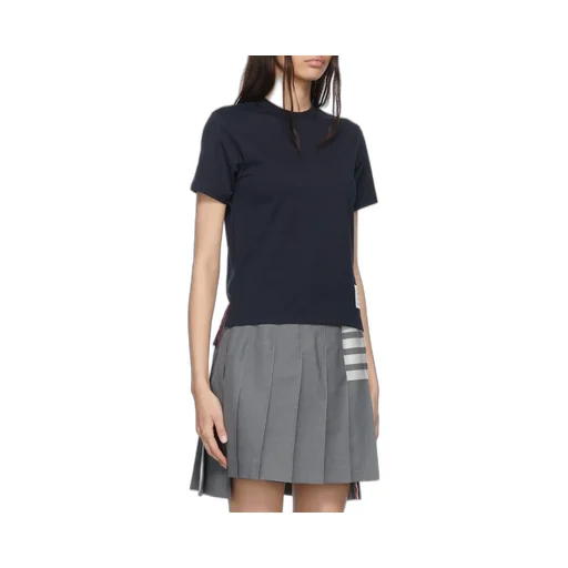 Thom Browne Logo Patch Crewneck T-Shirt