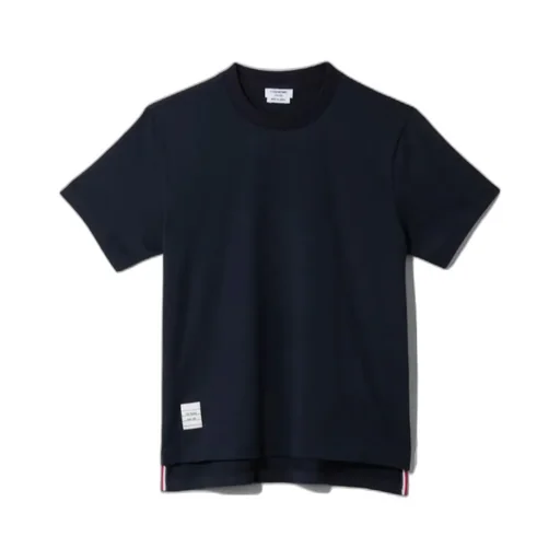 Thom Browne Logo Patch Crewneck T-Shirt