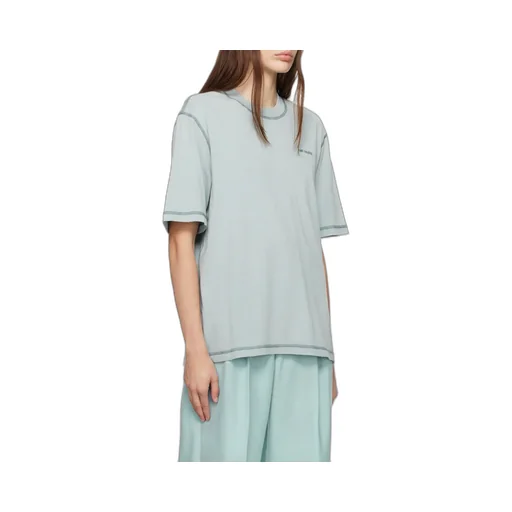 Ami Paris Logo Embroidered Crewneck T-Shirt
