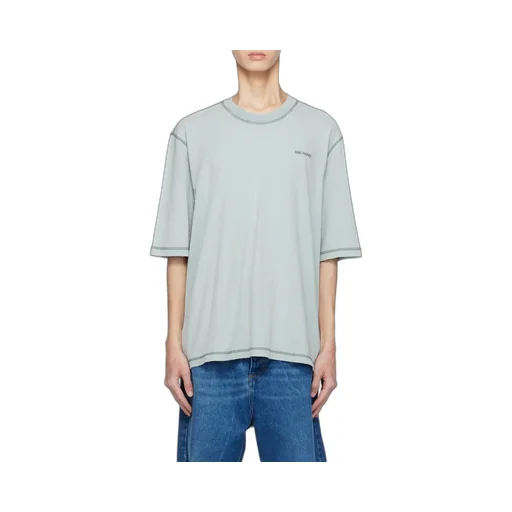 Ami Paris Logo Embroidered Crewneck T-Shirt