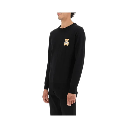 Moschino Teddy Bear Patch Crewneck Knitted Jumper