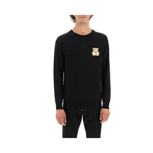 Moschino Teddy Bear Patch Crewneck Knitted Jumper