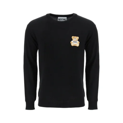 Moschino Teddy Bear Patch Crewneck Knitted Jumper
