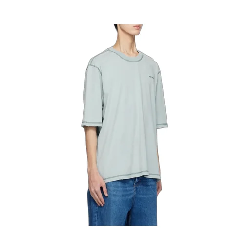 Ami Paris Logo Embroidered Crewneck T-Shirt