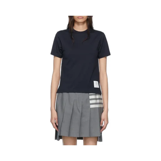 Thom Browne Logo Patch Crewneck T-Shirt