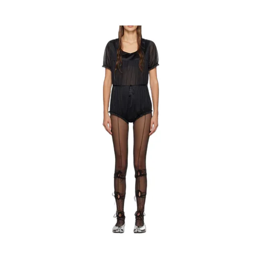Maison Margiela Four-Stitch Short-Sleeved Ruched Bodysuit