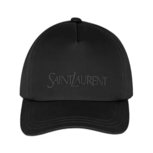 Saint Laurent Logo Embroidered Baseball Cap