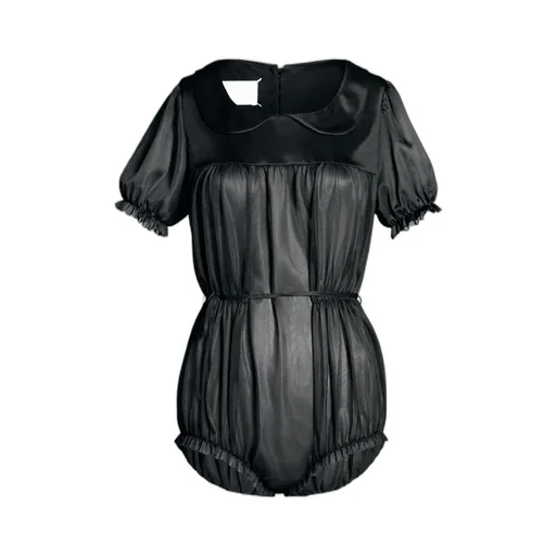 Maison Margiela Four-Stitch Short-Sleeved Ruched Bodysuit