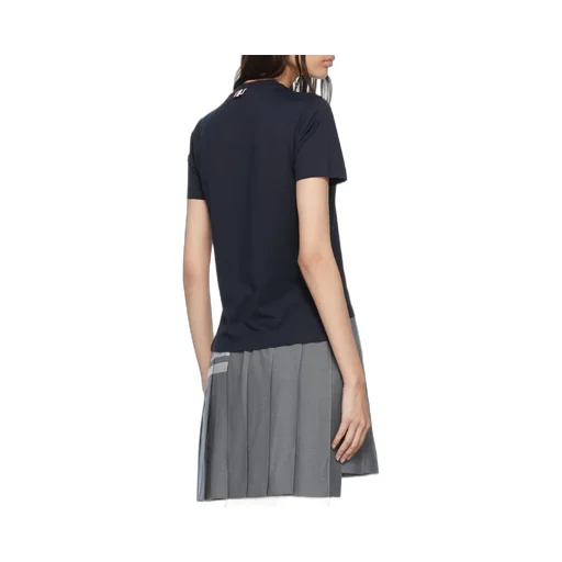 Thom Browne Logo Patch Crewneck T-Shirt