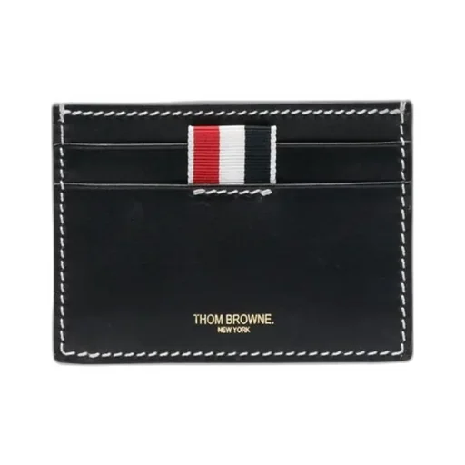 Thom Browne 4-Bar Tab Logo Printed Cardholder