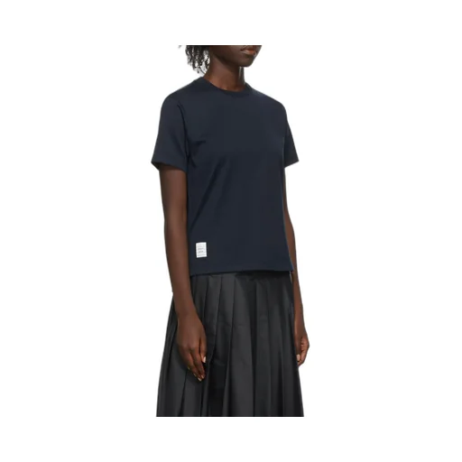 Thom Browne Logo Patch Crewneck T-Shirt
