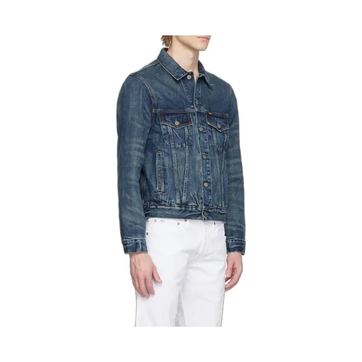 Button-Up Cotton Denim Jacket
