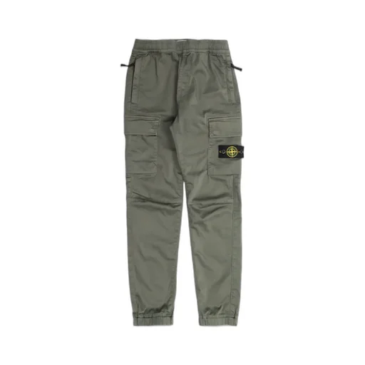 Stone Island Junior Compass-Motif Elastic Waist Trousers