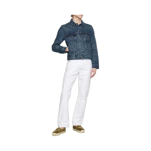 Button-Up Cotton Denim Jacket
